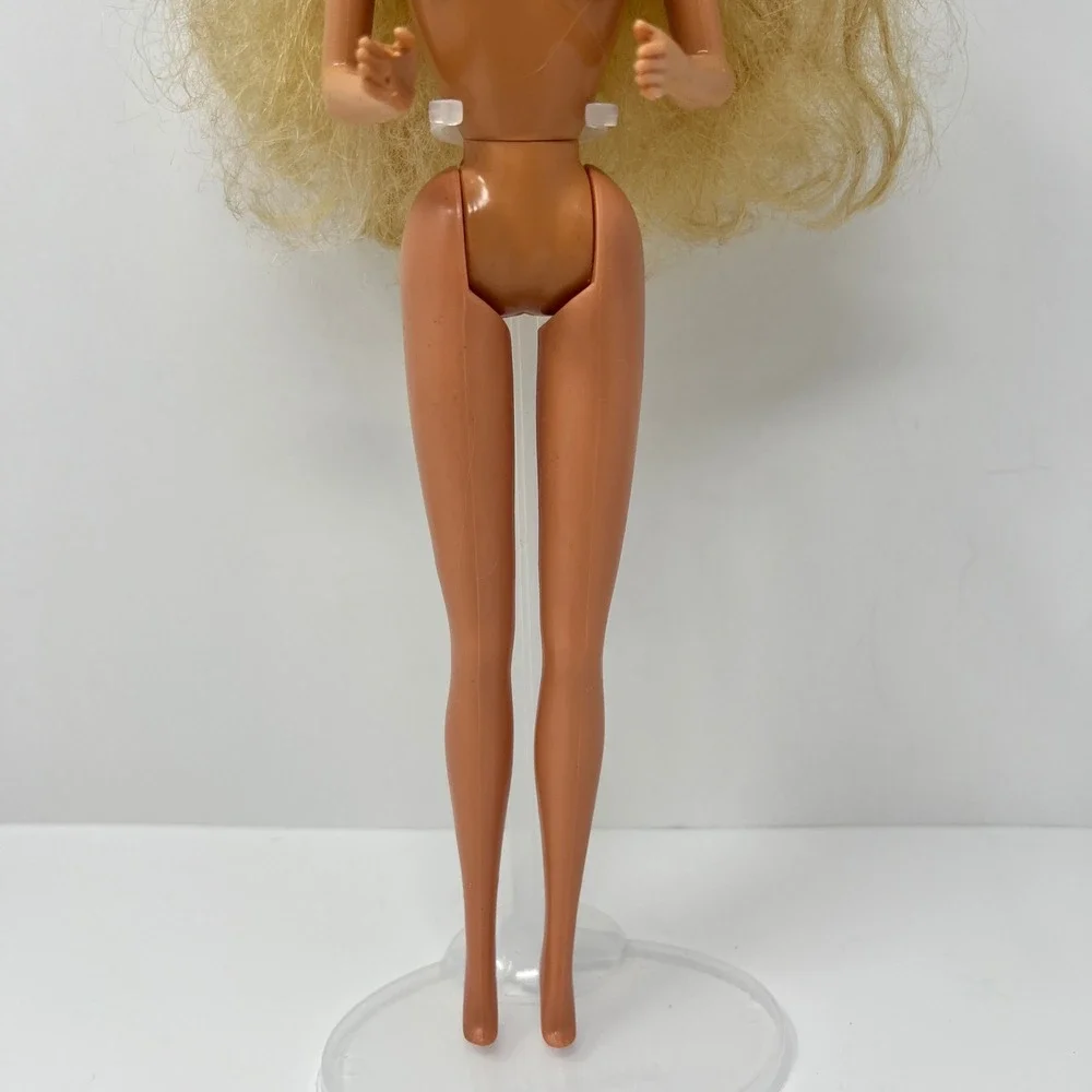 Mattel Barbie Doll 11.5‎ Inch Blonde Green Jumpsuit Gold Shoes 1966 Body 1980s